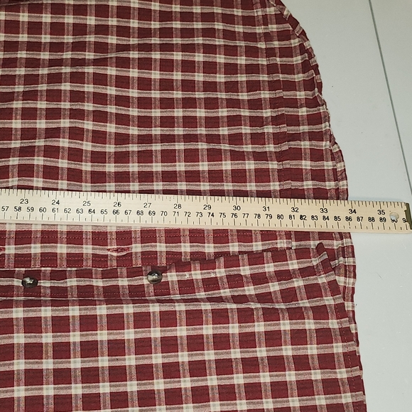 RedHead Men's Red Plaid Casual Button Up Shirt Top - Picture 10 of 11